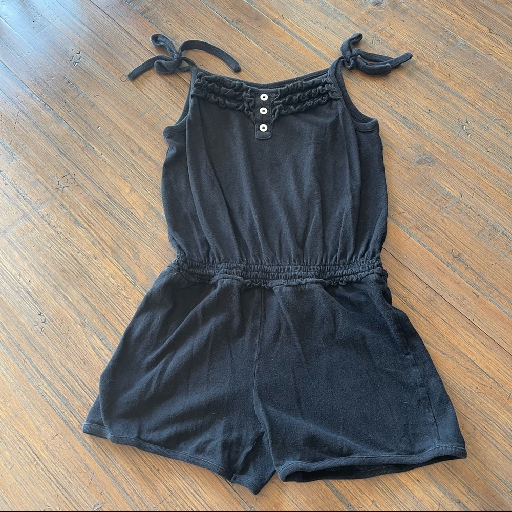 Old Navy size 10-12 shorts romper bundle- solid black & zebra print - Picture 2 of 15